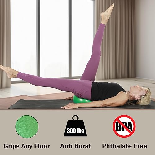 Miniatura 4 de Kit oficial de club (juego de 25, verde), pelota de pilates suave original de 9 pulgadas, pequeña pelota de ejercicio para barra, yoga, estabilidad,