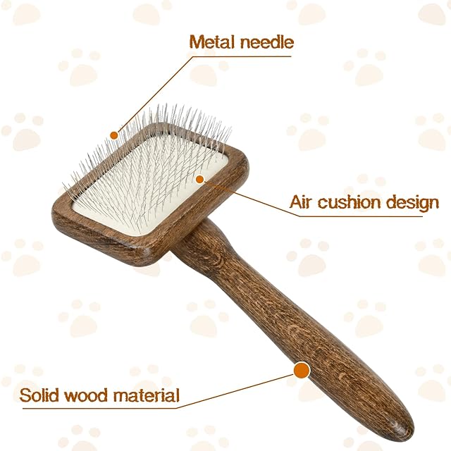 Foto 5 de 7 de Cepillo para Perros y Gatos, Carda para Mascotas con Púas de Acero Inoxidable, Quita Pelo Suelto