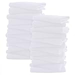 Sunny zzzZZ Ultra Soft 24 Pack Baby Washcloths - 10x10 Inches - Coral Fleece Extra Absorbent Wash Clothes for Babies, Infants and Toddlers - Sensitive Skin and Newborn - Ideal Baby - White