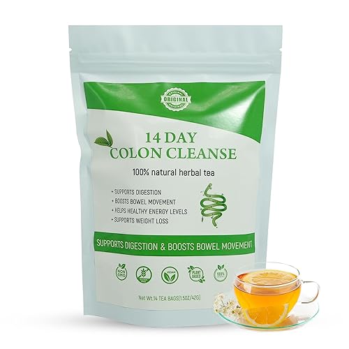 Miniatura 1 de Laicuherb Té orgánico de limpieza de colon de 14 días para limpieza corporal y desintoxicación, té natural de desintoxicación de colon con mezcla de