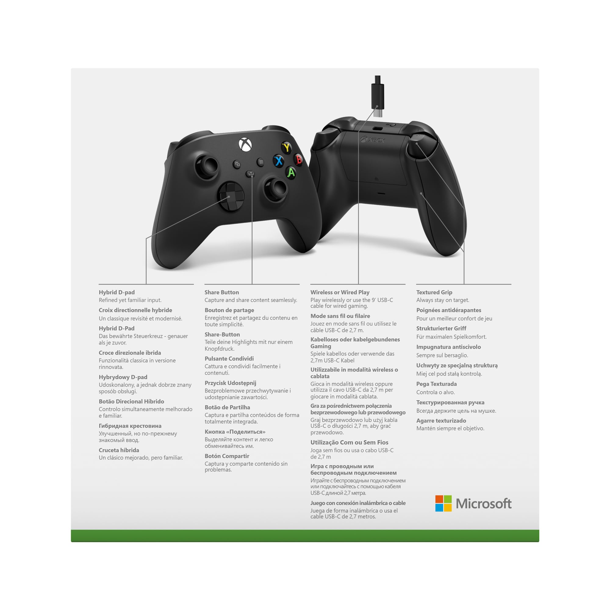 Xbox Wireless Controller für PC + USB C Kabel