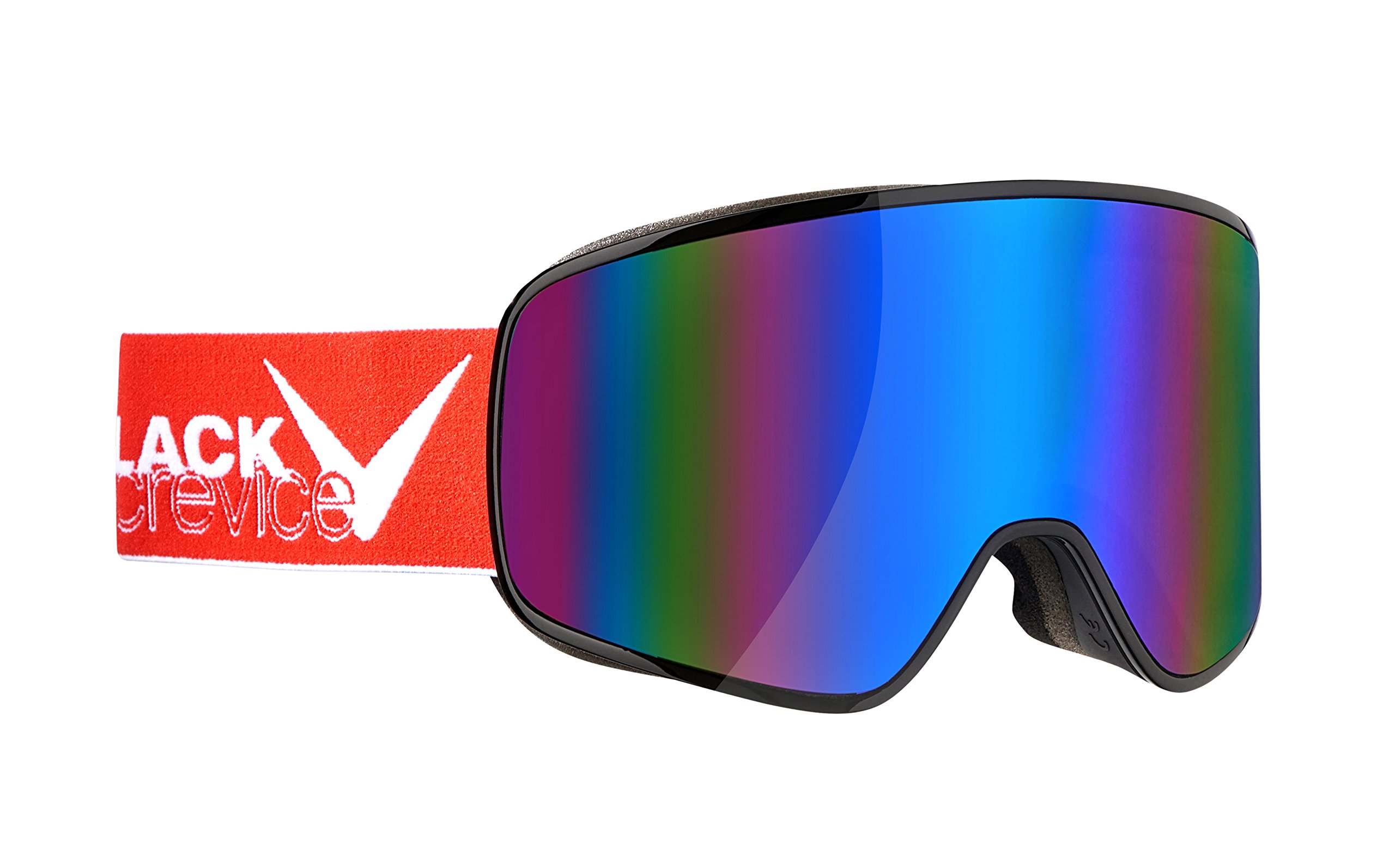 Black Crevice Planai unisex ski goggles, Unisex, Skibrille Planai, schwarz/Rot/Weiß, One Size