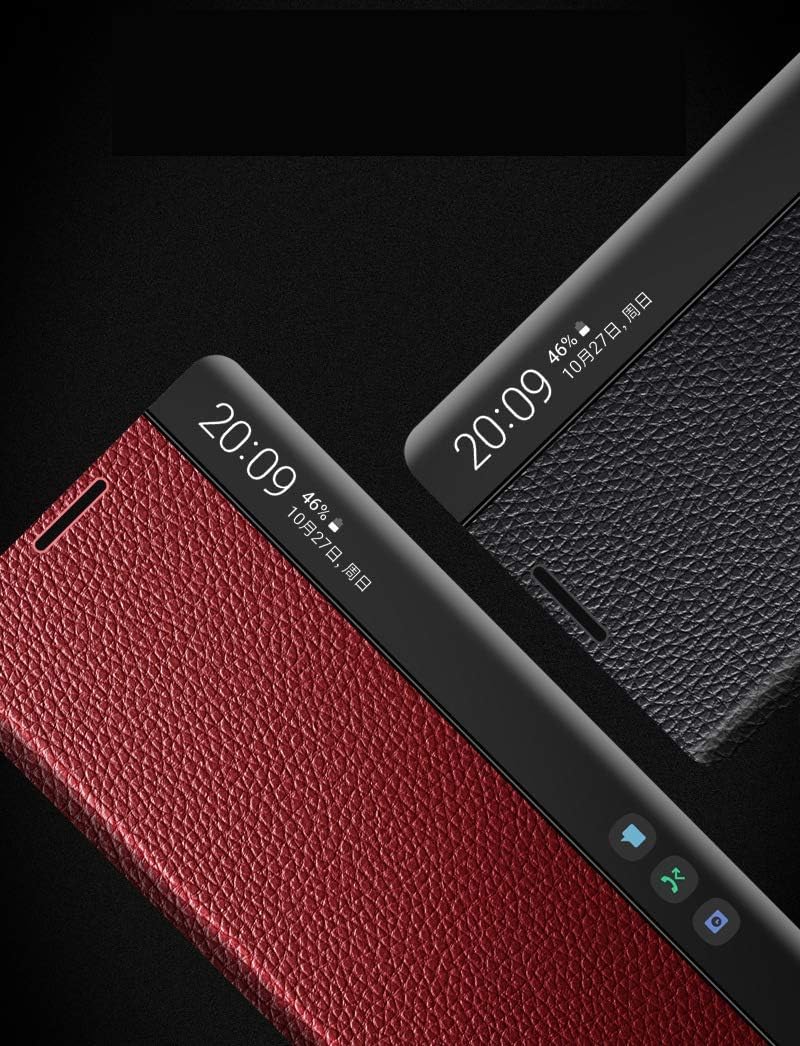 Funda de Cuero Inteligente para Samsung Galaxy Note 10+. Voltear/Suspender/Responde la Llamada de Forma Inteligente/Carcasa de Telefono Note10 Plus