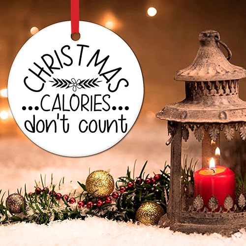 Vista 14 de Feliz Año Nuevo Yall Adorno de árbol de Navidad con citas divertidas Decoración de árbol de Navidad Recuerdo Feliz Año Nuevo Novedad Adornos