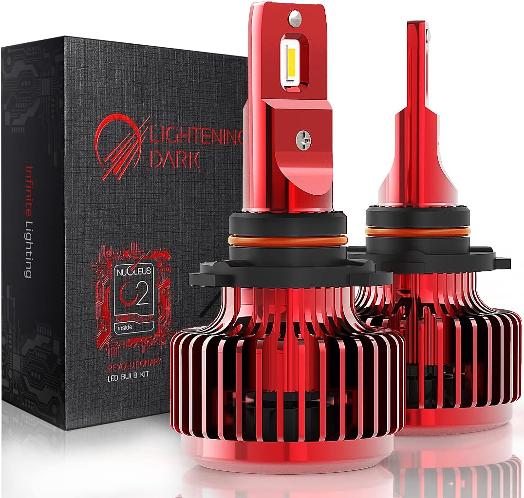 LIGHTENING DARK 9005 LED Fog Lights, 20000LM 80W 6500K Cool White 360°Adjustable Beam Pattern HB3 Powersports Accessory Light for OFF-Road/ATV/UTV - Pack of 2