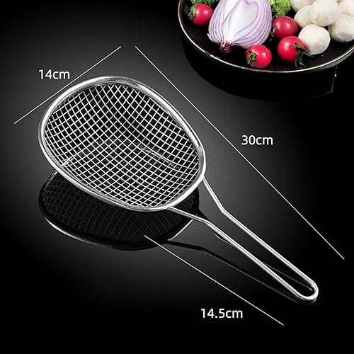 Miniatura 2 de Colador de alimentos plateado Malla de acero inoxidable Simple de limpiar, accesorios de superficie lisa antioxidante, colador de fideos de malla de