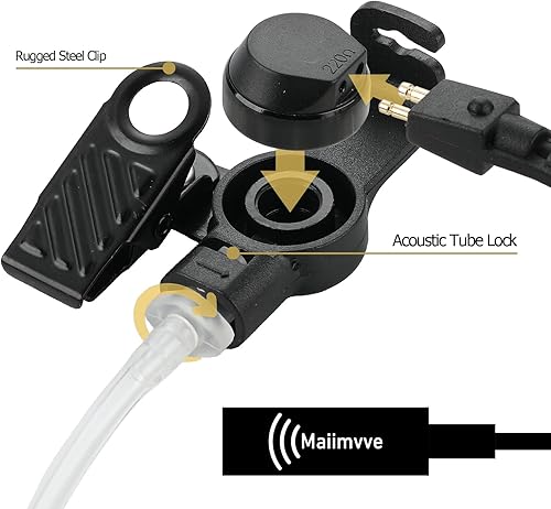 Miniatura 4 de Maiimvve Auricular Walkie Talkie con micrófono, auricular para Uv-5r Uv5r bf-888s Radio auricular, piezas de radio para la aplicación de la ley con