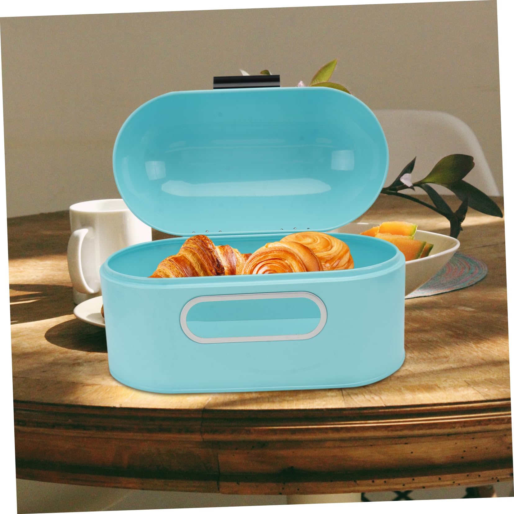 Caja De Pan De Metal Porta Pan Hogar Para Cocina Contenedor De Comida Color Material Resistente Para Almacenar