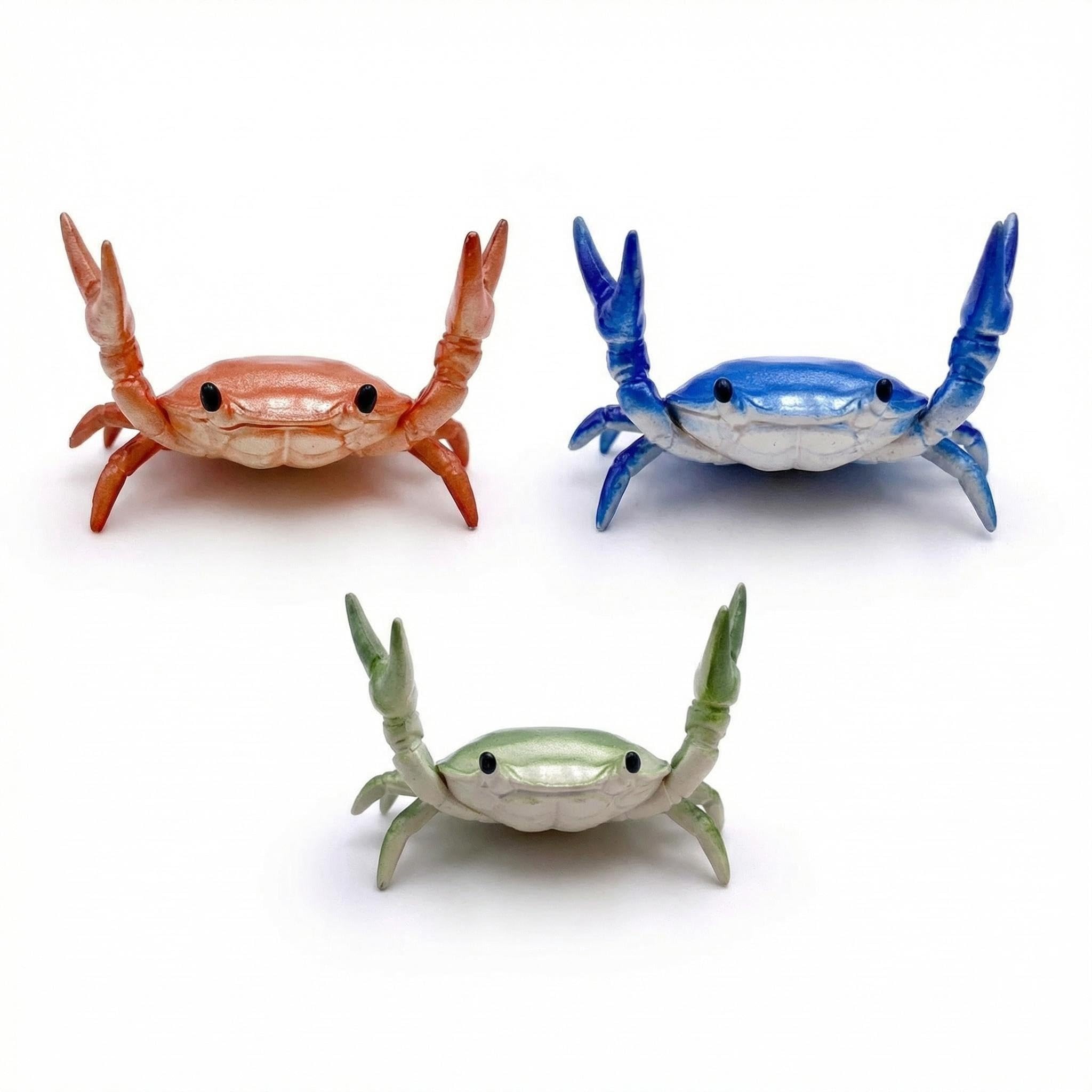 Copbopwn 3Pcs Cute Weightlifting Crab Pen Holder, Creative Desktop Organizer, Desk Crab Pen Holder Pencil Holder, Unique Desk Decor Accessories for Office and Home Workspace (3Pcs)