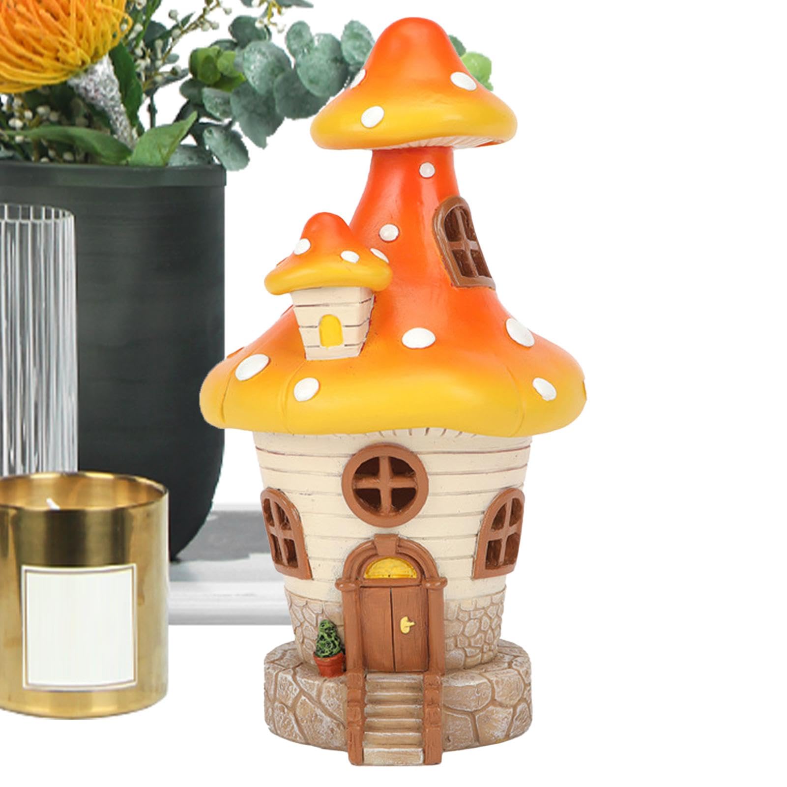 Maison champignon solaire pour illuminer vos soirées d'été et embellir la pelouse du jardin