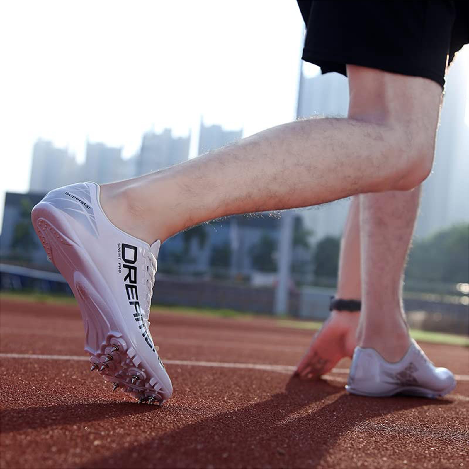 Scarpe Chiodate da Corsa, Scarpe da Atletica Unisex con 8 Chiodi, Scarpe Sportive per Giovani Antiscivolo con Punte E Sprint Uomo Donna E Bambino, per La Corsa Sprint,004,41