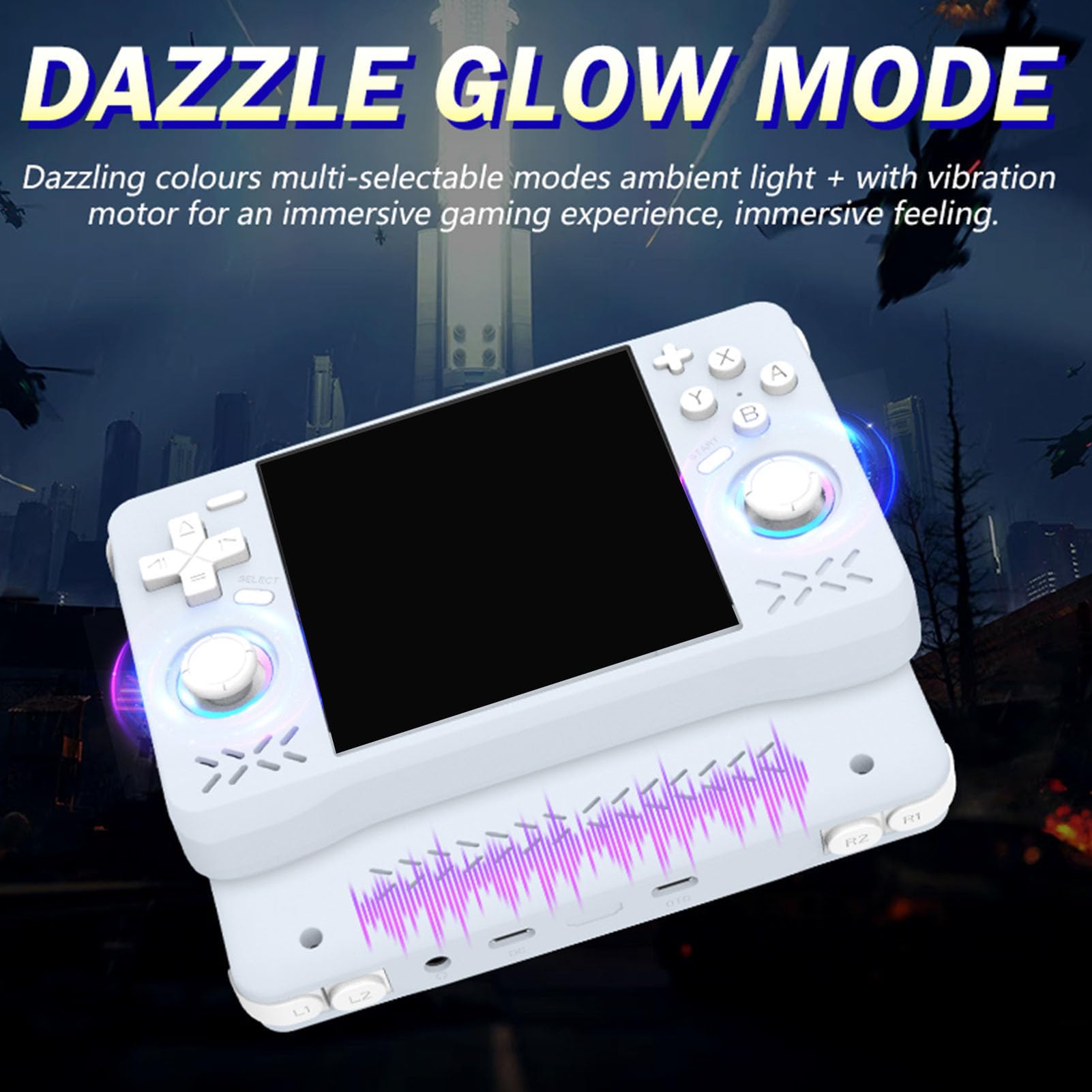 Elprico Consola de Juego de Mano, Juegos Clásicos de Consola de Juegos Retro de 4.0 Pulgadas con Múltiples Emuladores, 1.5ghz 4000 MAh Batería Videojuegos de Bolsillo (White)