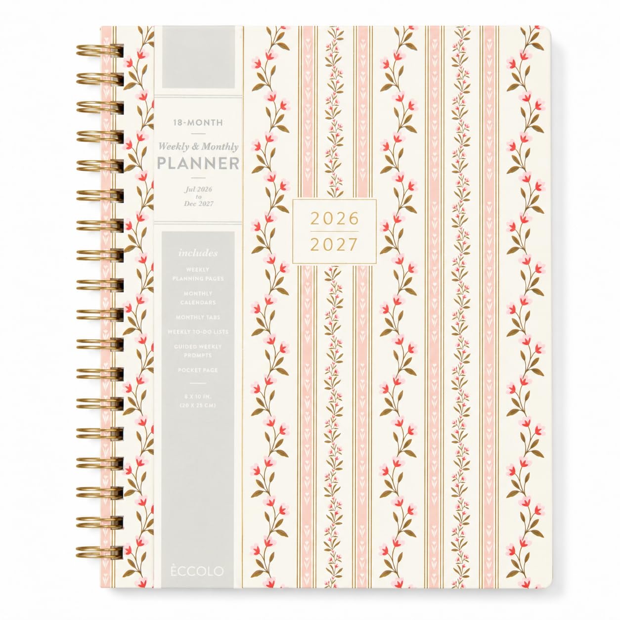 WORLD TRAVELER Planner 2026-2027 8x10'' Spiral Daily Planner To Do List