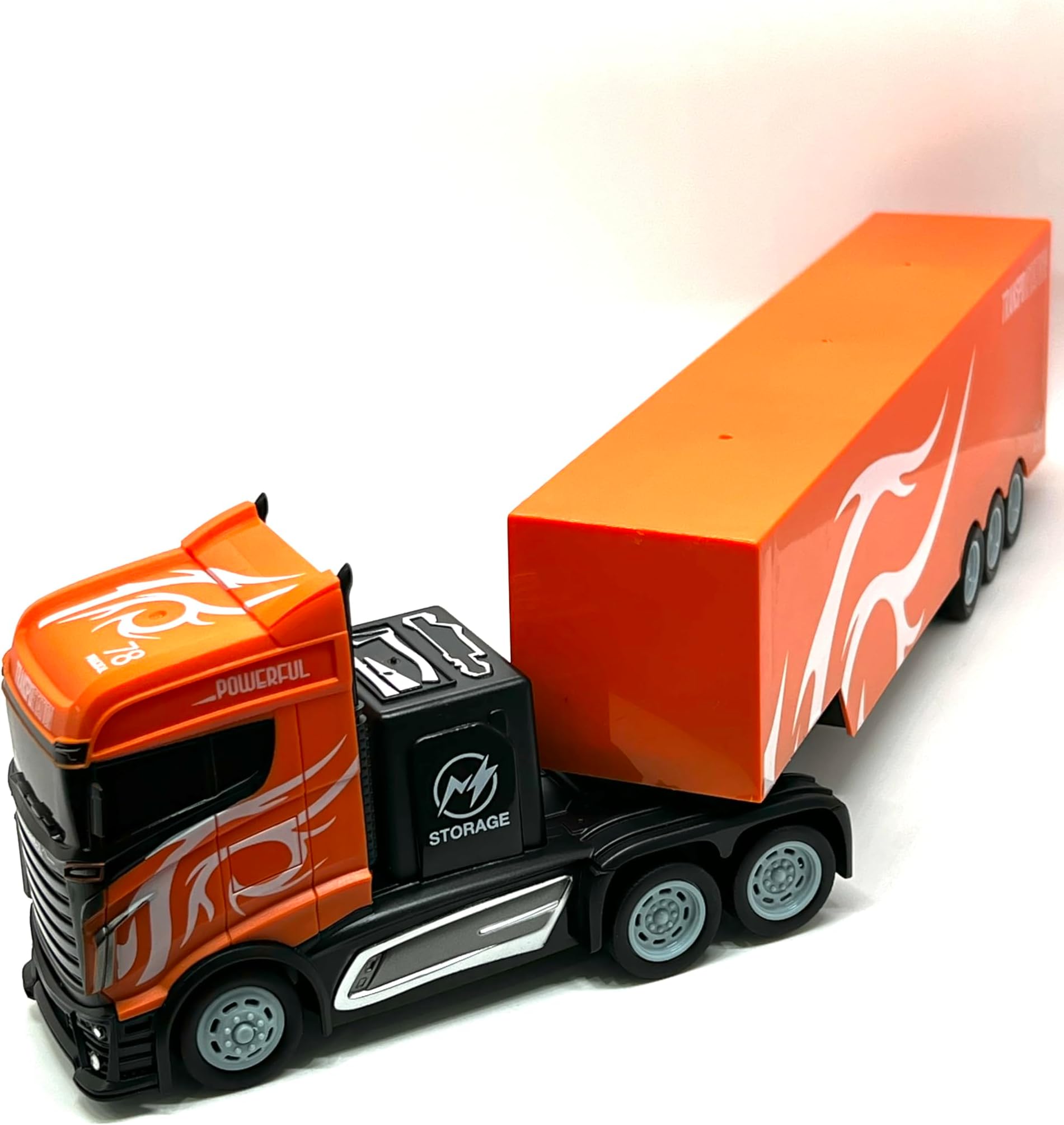 MZtoyz Truck Trailer 4 Channel 2.4G 1:16 2WD for Kids, RC Truck for Children, Christmas Birthday Gift Toy Truck