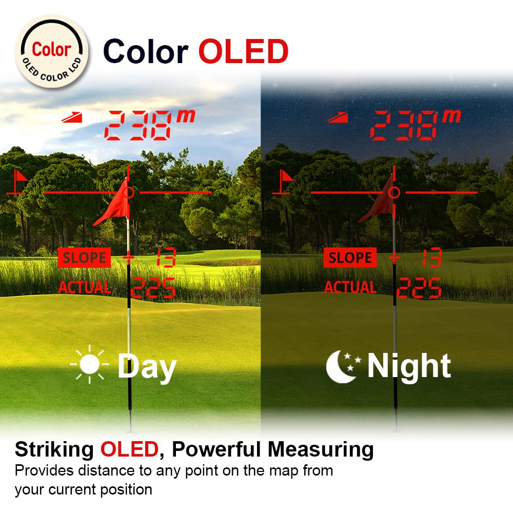 Voice Caddie L6 Golf Laser Rangefinder with Slope On/Off Measurement | 0.1 Seconds Spot Meaure | Flag Pole Locking Vibration Function | Continuous Scan Mode | 6X Magnification | 1,000 Yards