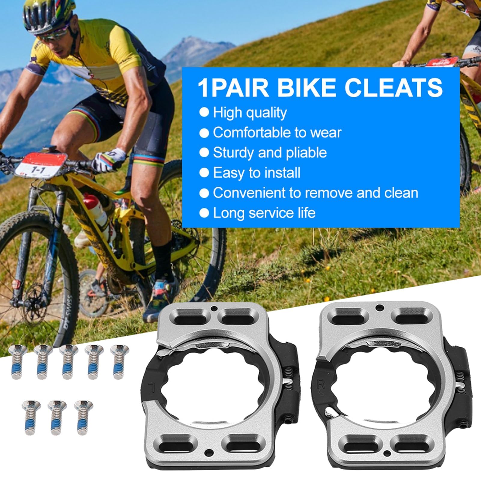 Couvre-pédales de vélo en Aluminium, 1 Paire de Cales à dégagement Rapide, adaptateurs de Conversion pour Speedplay Zero