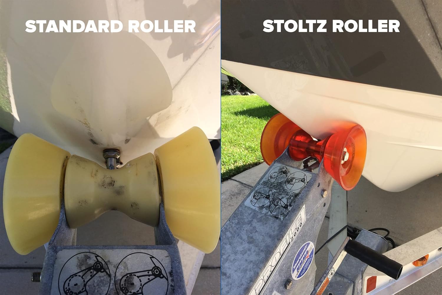 Sturdy Built 3.5 inch Stoltz Bow Roller with Bells for Yamaha Jet Boat- Shoreland'r Trailers