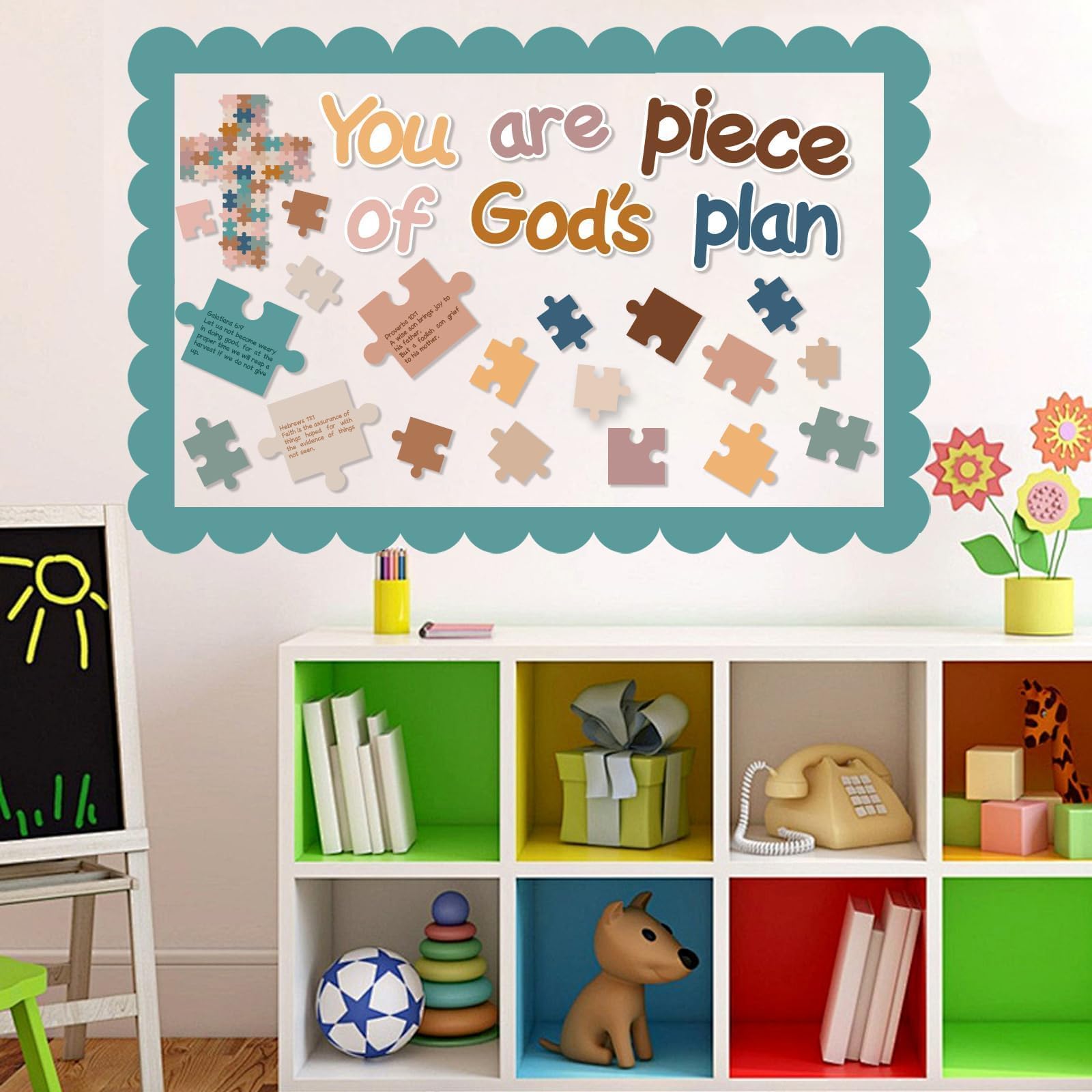 Snapklik.com : Christian Bulletin Board Decorations, Puzzle Pieces For ...