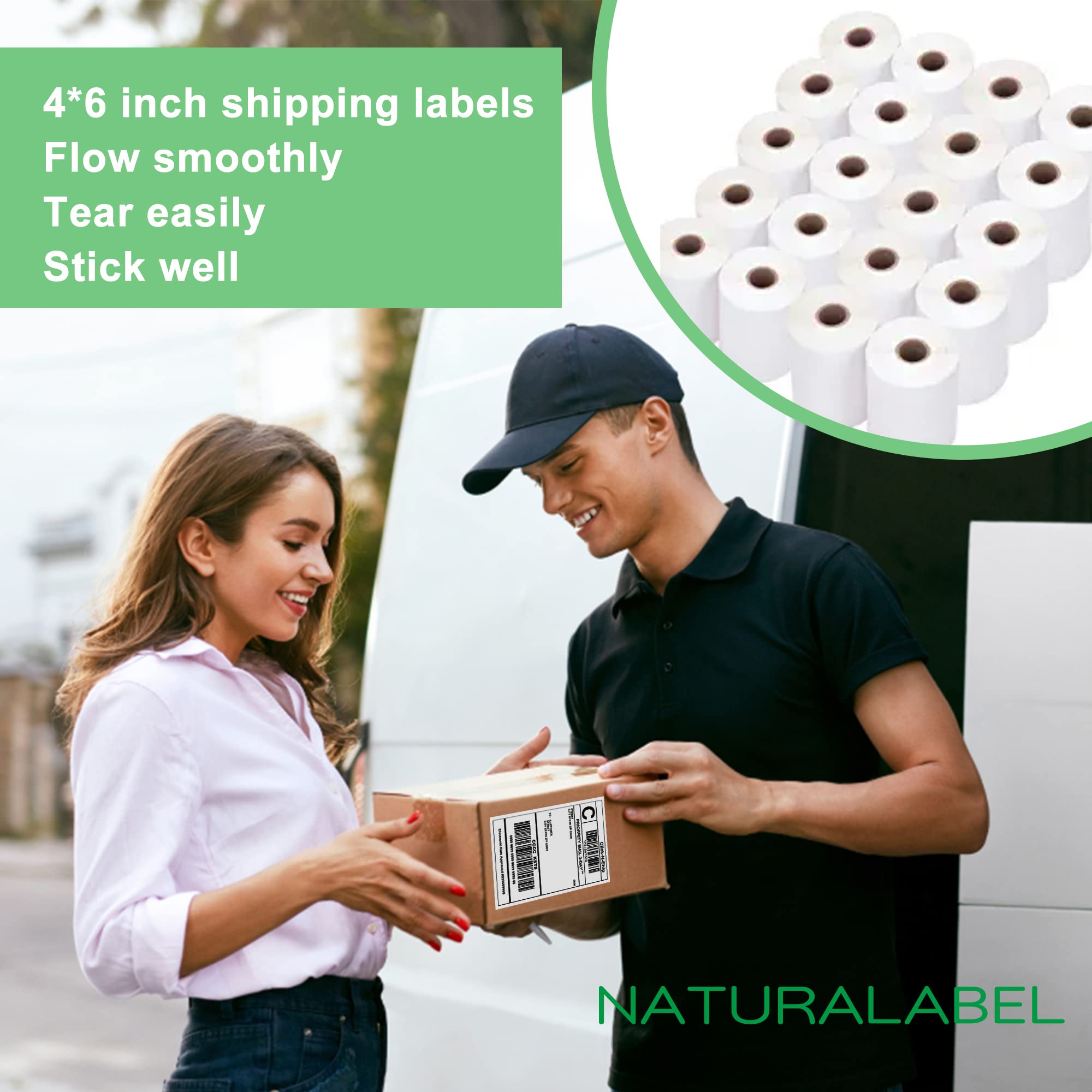 Direkt-Thermo Etiketten 4x6 20 Rollen Direkte Thermische Etiketten 4x6 250/ Rolle Für Zebra Kompatibel Eltron 2844