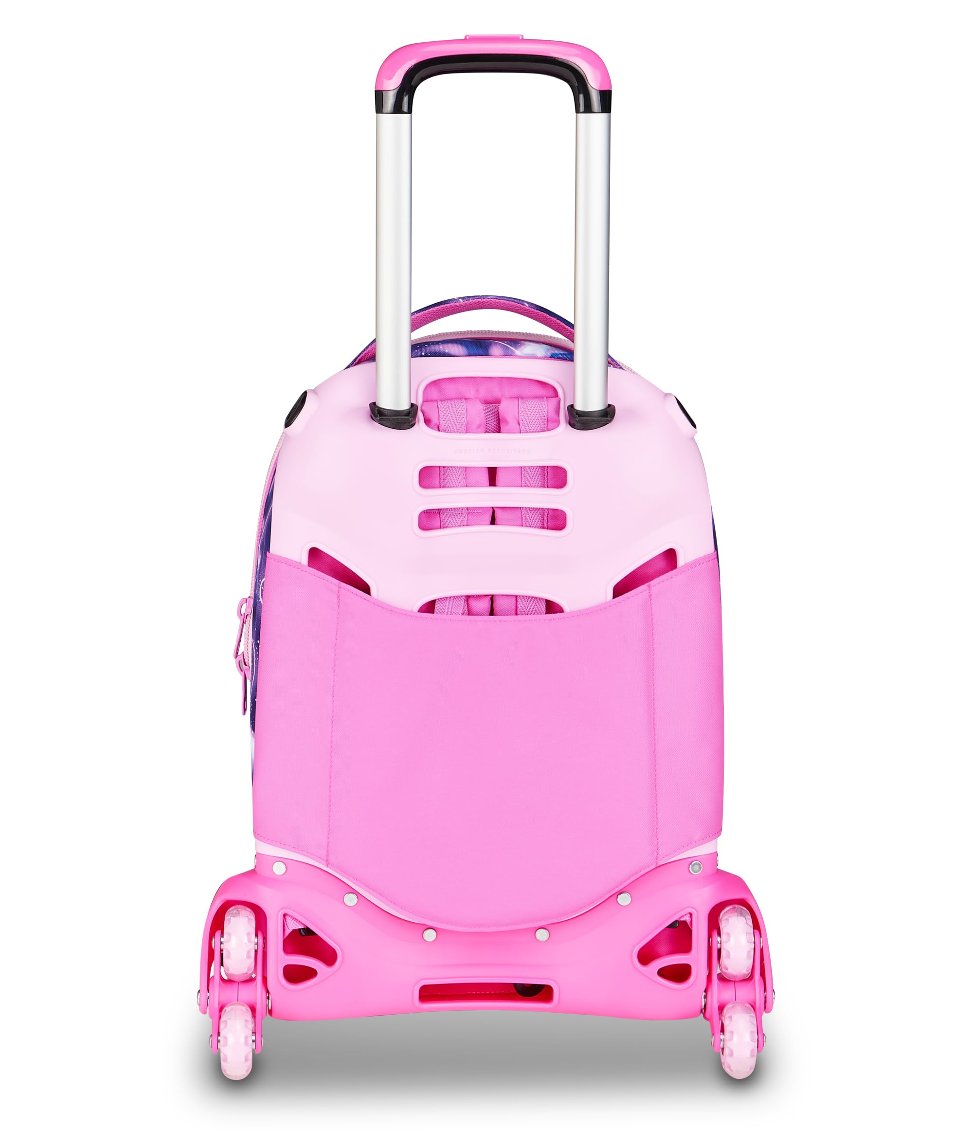 SJ GANG STYLE JAM GANG Trolley Scuola Jack 8 ruote FLUFFY PINK GIRL, Viola, 34 L, Scomponibile, Uso Zaino, Cross-over System, Spallacci a scomparsa, Tasca portaborraccia, Elementari e medie, Bambina