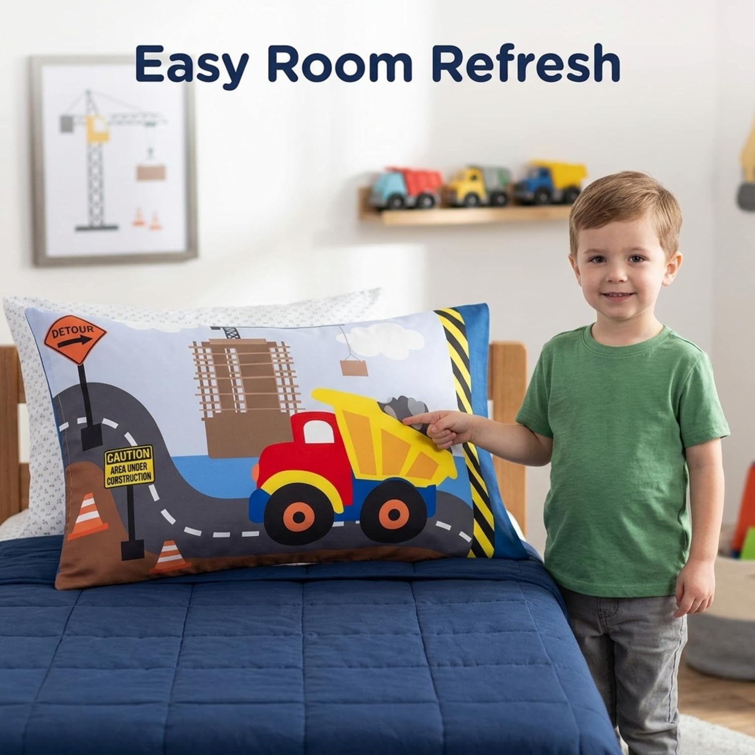 Juego de sábana bajera y funda de almohada para niños, de microfibra suave, transpirable e hipoalergénica