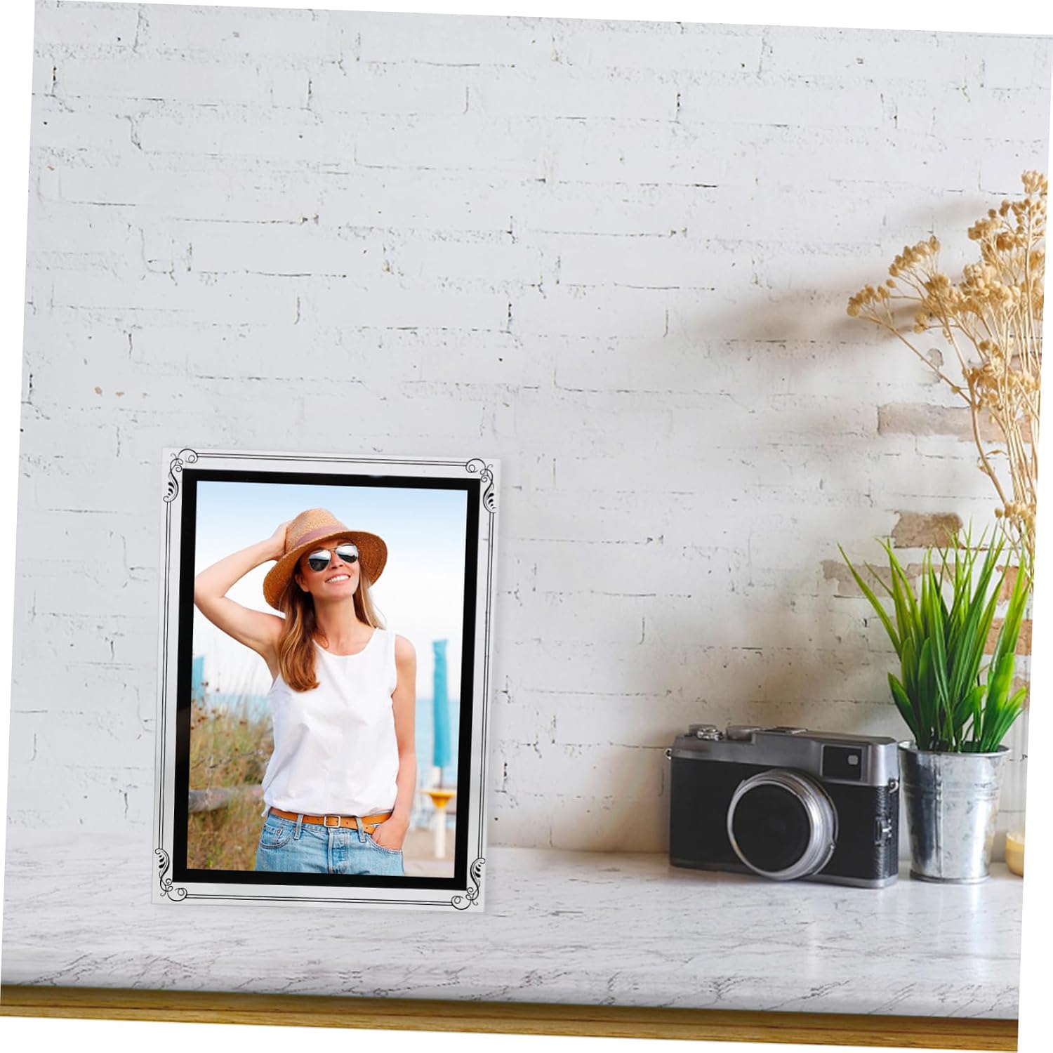 Cabilock Glass Desktop Photo Frame Scratch Resistant Large Poster Frame Easy Assembly