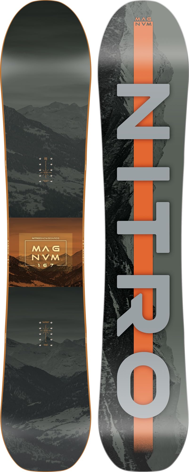 Amazon.com : Nitro Magnum Mens Snowboard, 167cm : Sports & Outdoors