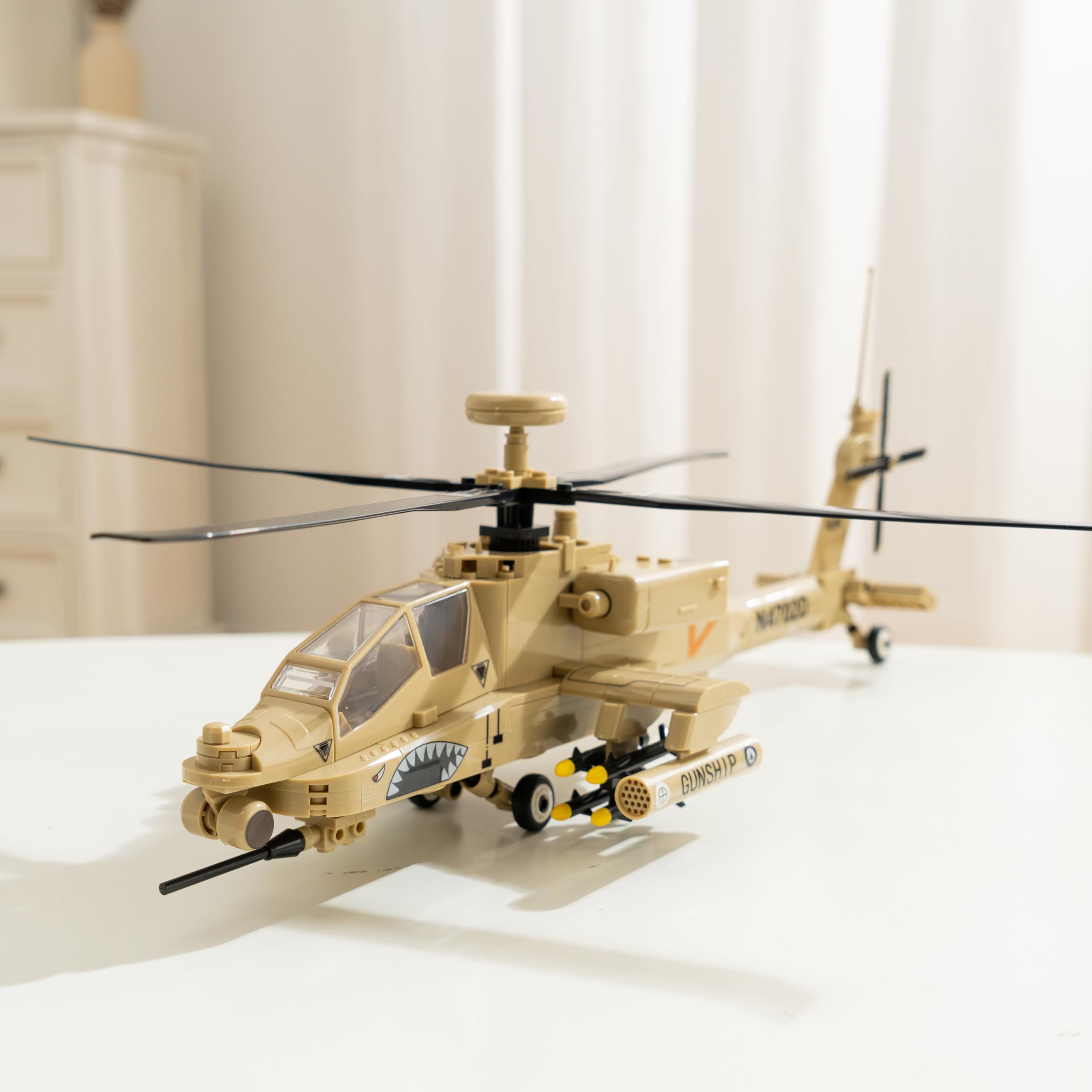 Apostrophe Games AH-64 Apache helikopter zestaw klocków – 259 sztuk – wiek od 10 lat