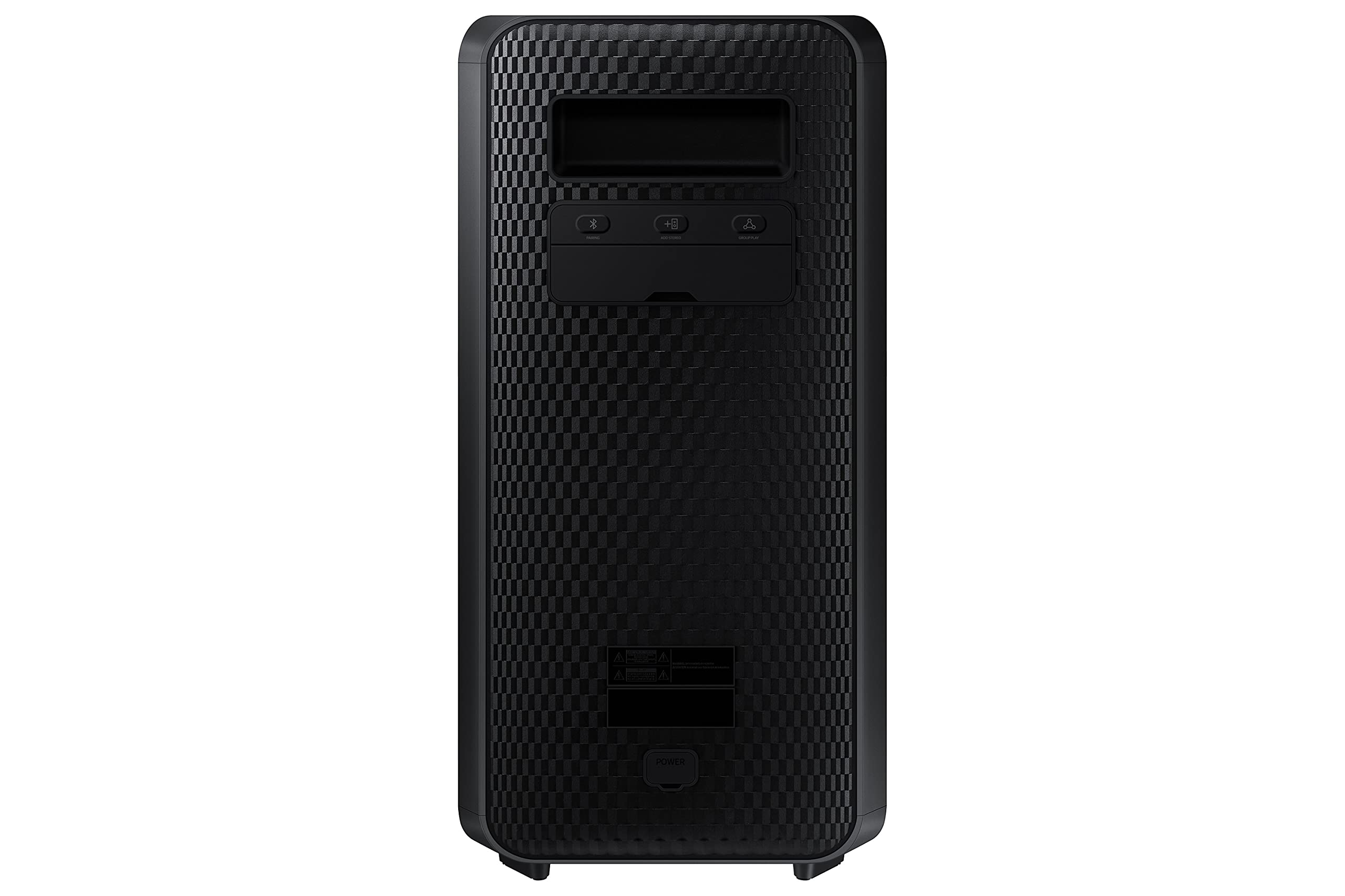 Samsung Sound Tower MX-ST40B, Batteria integrata (12h), Audio bidirezionale, Resistente all'acqua (IPX5), Luci da party e effetti da DJ, Potenza elevata da 160 watt, Black