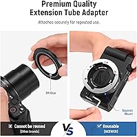 Vista 7 de NEEWER Lente gran angular compatible con cámara Sony ZV1, 2 en 1 HD gran angular de 0.709 in y lente adicional macro 10x con tubo de extensión, Negro