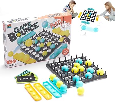 Bounce Ball Table Game, Bounce Off Pop Out Game, Bounce Ball Party Game, Jump Ball Table Game Connect 4, Bounce Ball Game Family Party Board Game Ball Toy 1PCS