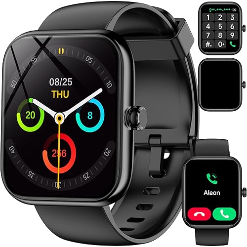 Smart Watch for Men Women(Alexa Built-in‌), 1.83" HD Touch Screen Fitness Watch, Sleep Heart Rate Monitor, 120+ Sports Modes, IP68 Waterproof, Activity Trackers Compatible with Android iPhone