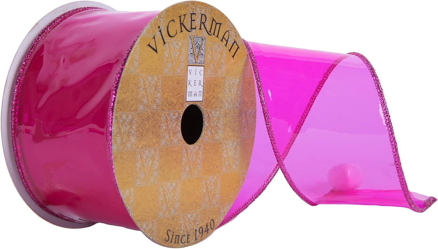 Vickerman 2.5" x 10 Yards Blue Transparent PVC Christmas Ribbon