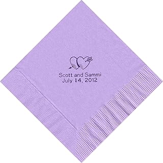 100 Printed Personalized Luncheon Dinner Party Napkins
