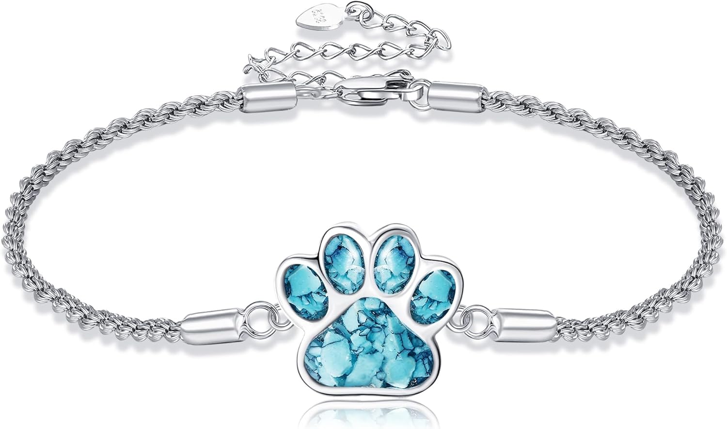 925 Sterling Silver Turquoise Bracelet Airplane/Paw Turquoise Bracelet Jewelry Gifts for Women Men