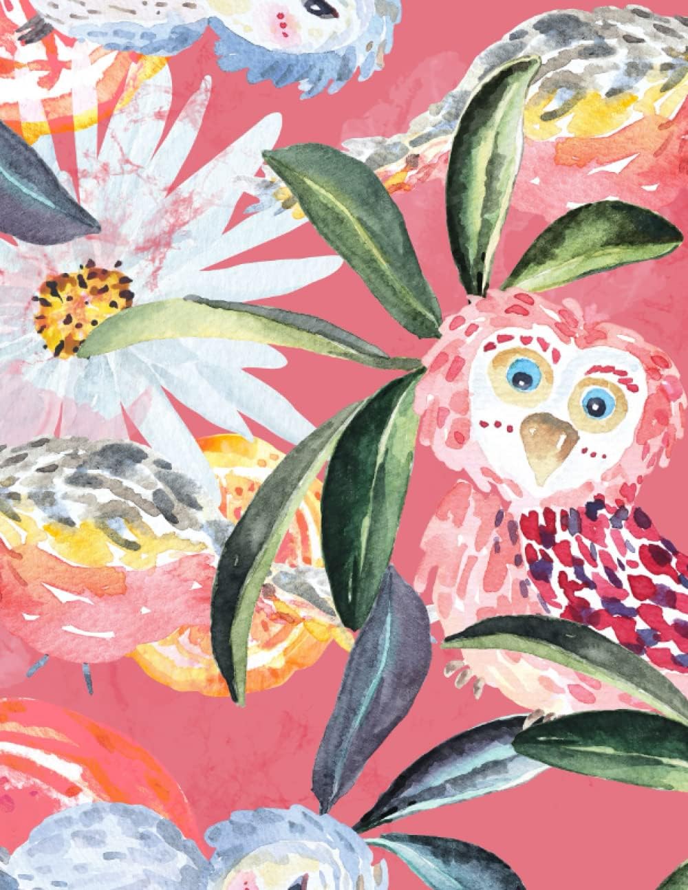 Crazy Owl A4 Glossy 120 Page Notebook | Colourful Writing Pad | Great for School and College and Journalling