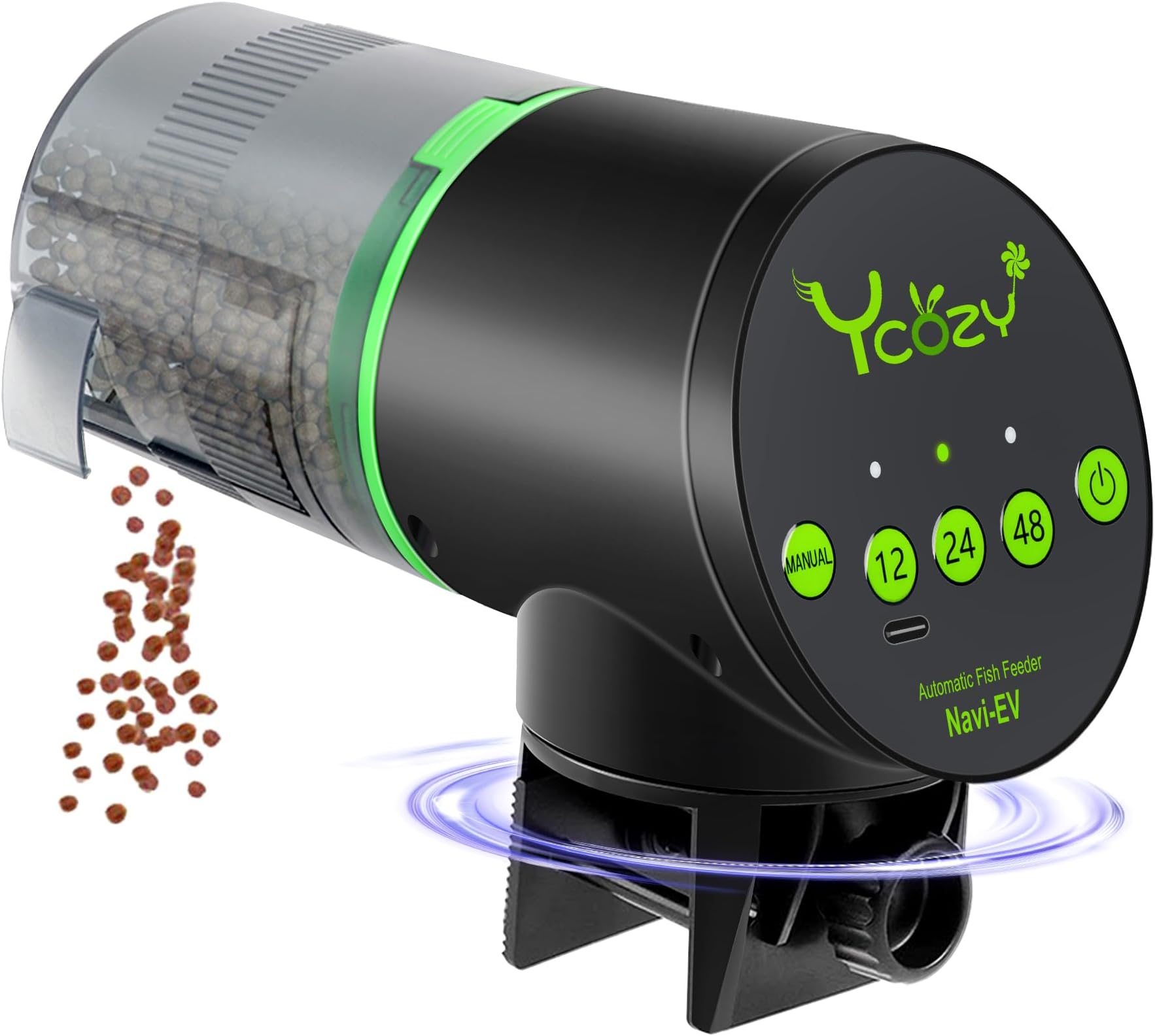 Xrten Digitaler Fischfutterautomat - Automatischer Aquarium Futterautomat 4x Täglich