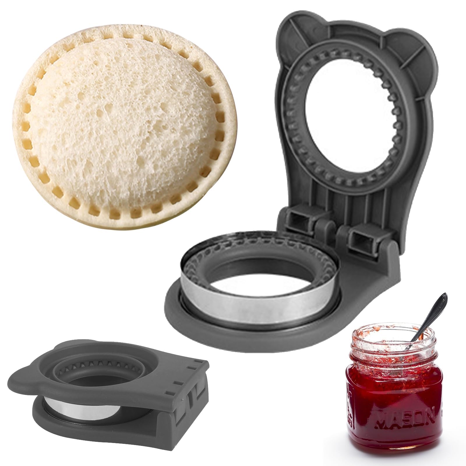Copbopwn Uncrustable Sandwich Maker Sealer Cutter Sandwich Cutters for Children Circle Shape Stainless Steel Sandwich Sealers and Veggie Cutters Bread Sandwiches Pocket Sandwiches