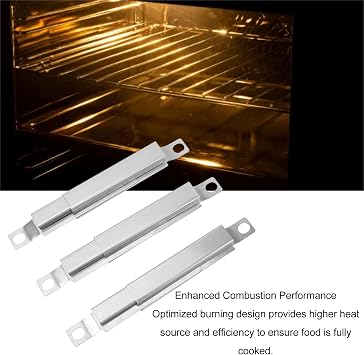 3PCS Crossover Tubes Replacement, Stainless Steel Universal Adjustable Grill Crossover Tube with Screws for BBQ Parts