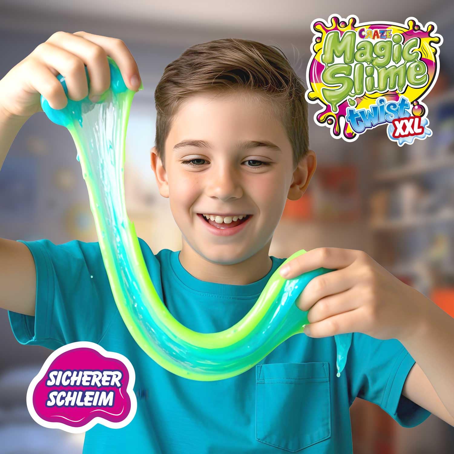 CRAZE Magic Slime Twist XXL wielobarwna magiczna dziecięca kokardka 750 ml kolorowa kokardka do zabawy 34934