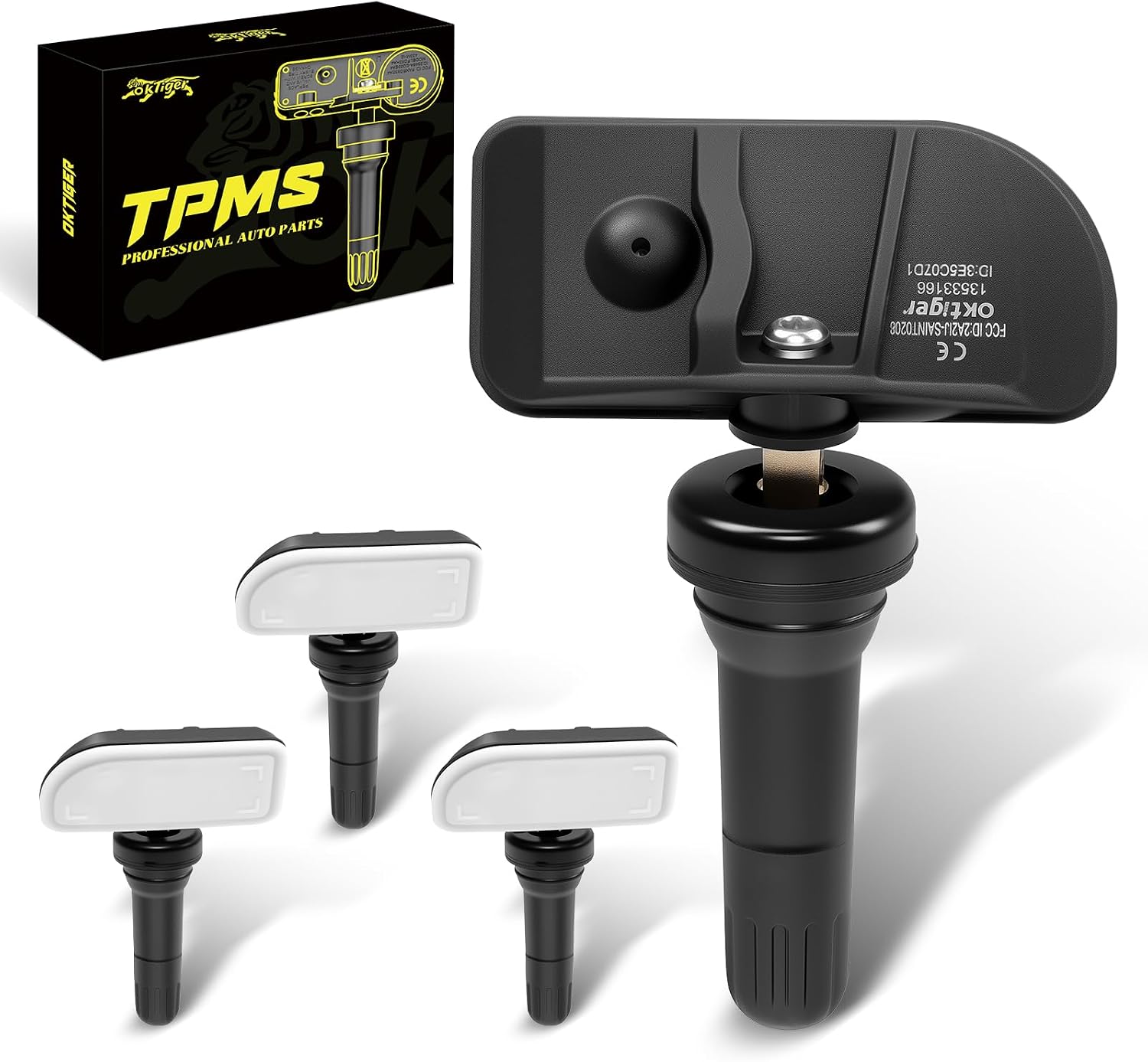 Oktiger 433MHz TPMS Sensor Pre-Programmed Fit for GMC Yukon 2021-2024, Sierra 1500 2022-2024, for Chevy Suburban 2021-2024, Corvette 2020-2024, for Buick Envision 2021-2024, for Cadillac, OE#13533166