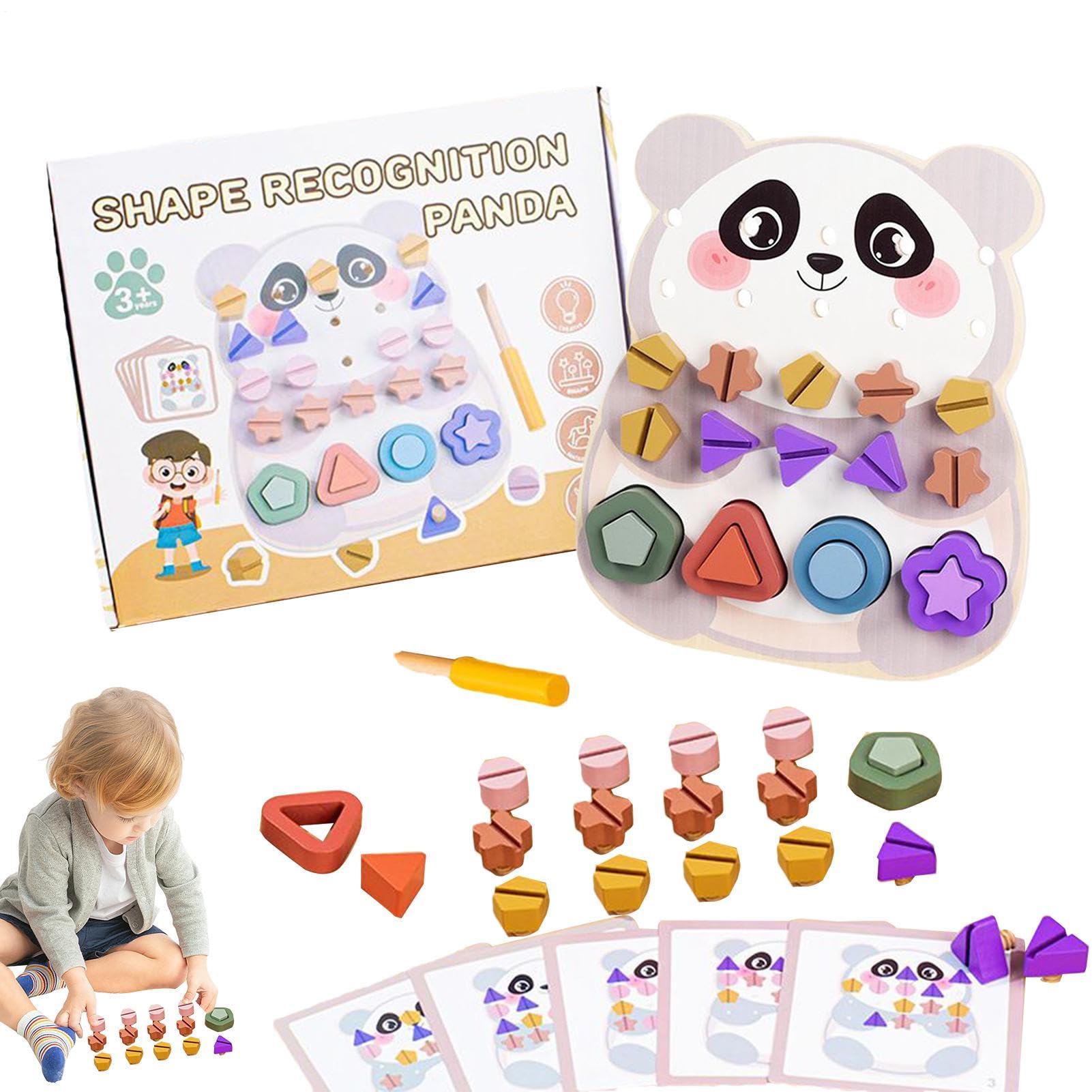 Giochi In Legno | Classificatore di Forme con Viti da Avvitare per Infanti,Attività Sensoriale per Sviluppare Motricità Fine e Apprendimento Prescolare