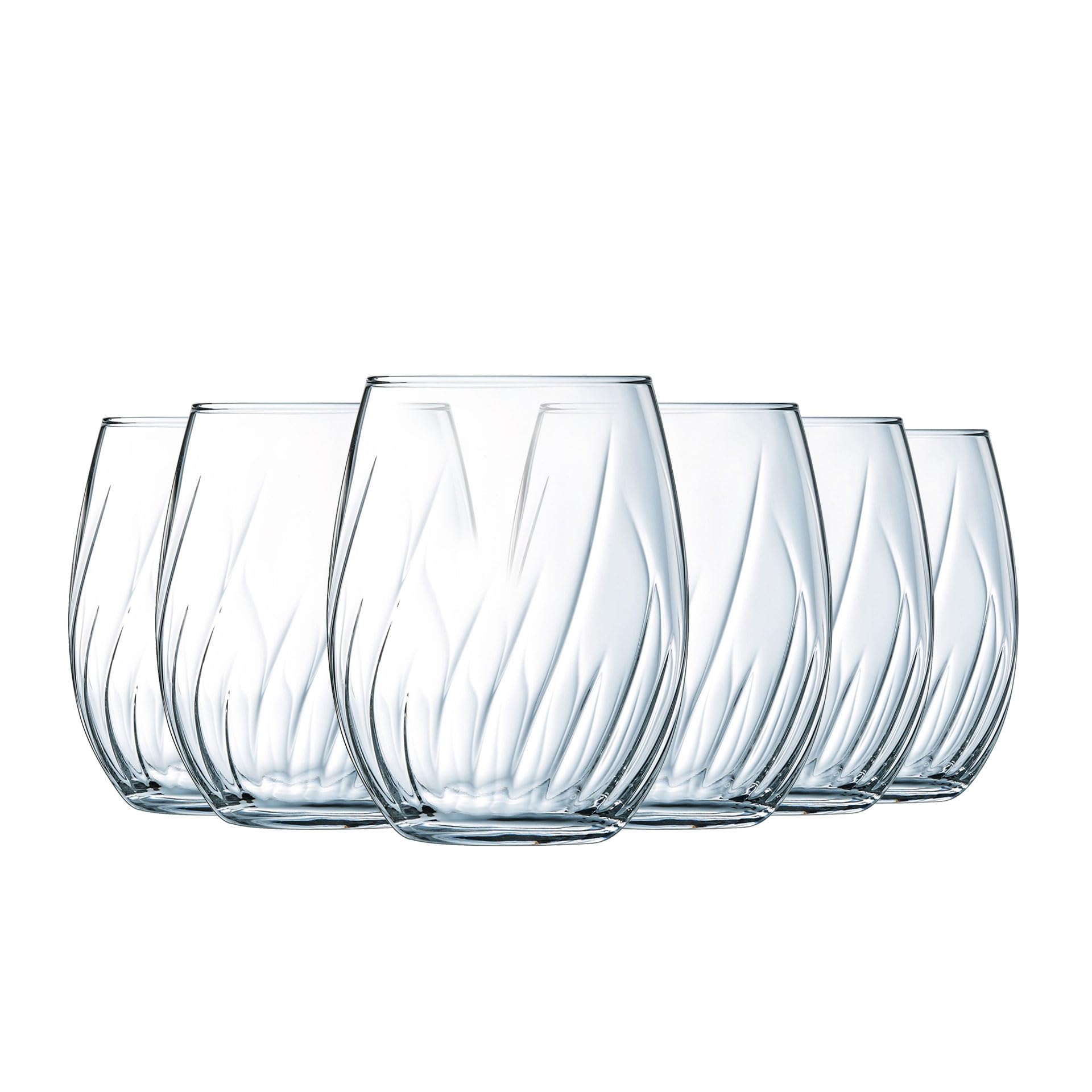 Cristal D'Arques Set 6 Bicchieri Acqua 36cl Rendez-Vous In Kwarx - Trasparenti E Resistenti, Made In France - copertina