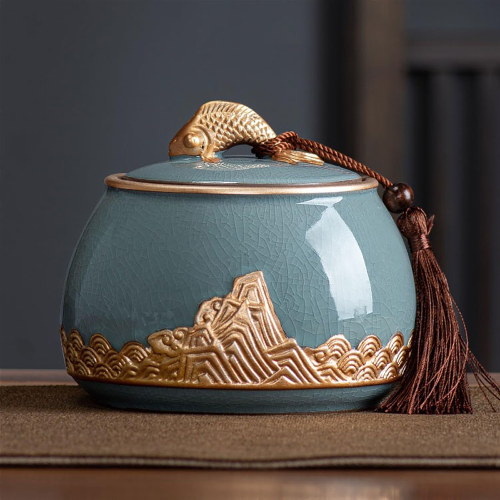 pojemniki na herbatę, kawę i cukier Ceramiczny pojemnik na herbatę Puste puszki Chiński słoik do przechowywania