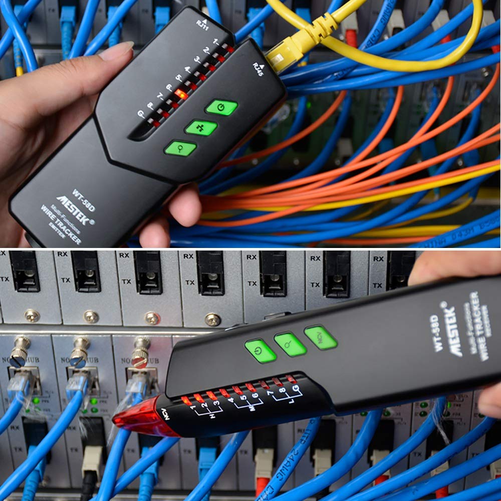 RJ11 RJ45 Nessuna interferenza del legare di telefono Tracker Tracer Toner Lan Ethernet Network Cable Tester NVC Detector Linea Finder Per uso di laboratorio
