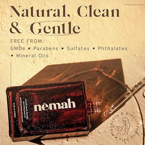 Miniatura 7 de Nemah - Aceite nutritivo para el vientre para mujeres embarazadas - Aceite hidratante para estrías con jojoba y aceite de coco - Vegano y libre de
