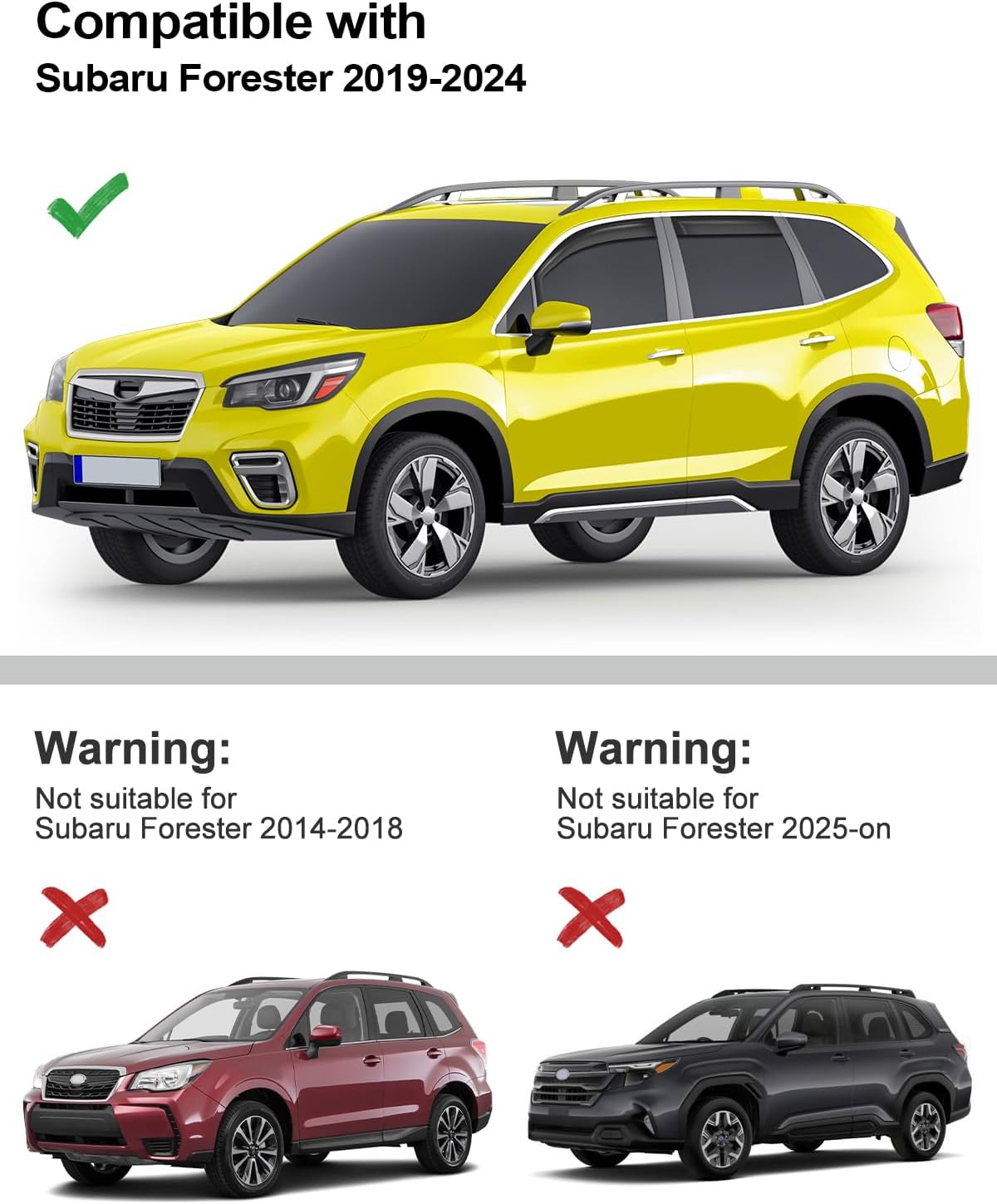 in-Channel Window Rain Guards Intended for Subaru Forester 2019-2024 Extra Durable Side Window Deflectors Rain Guard Window Visor Vent Visors Vent Shades Exterior Car Accessories - 4 pcs