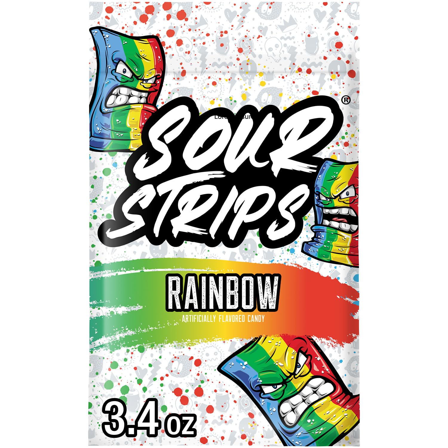 Sour Strips Rainbow (Pack of 3)