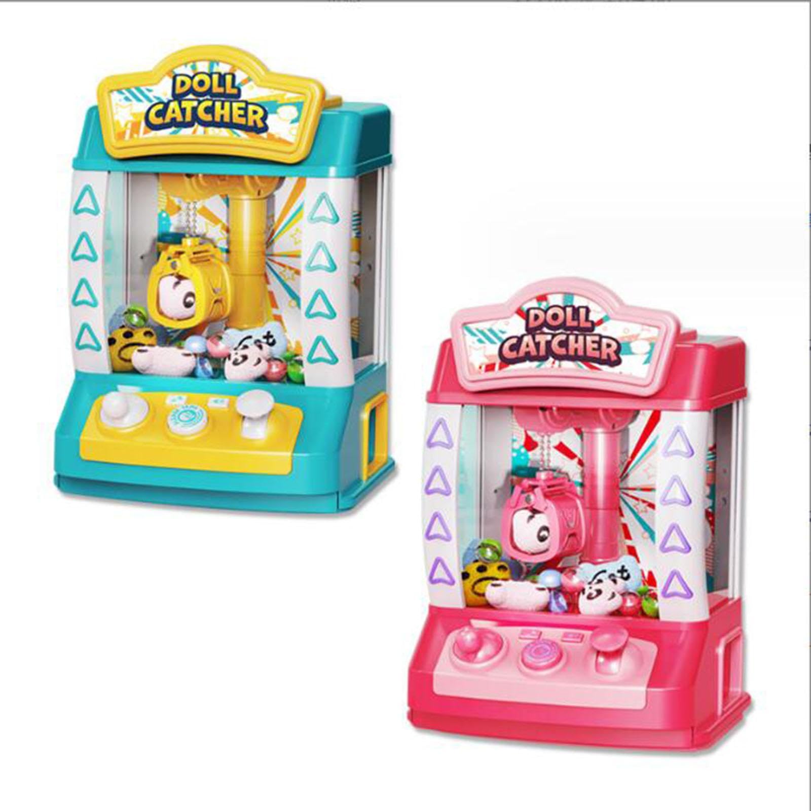 Máquina de Garra Electrónica Mini Máquinas Expendedoras Arcade Dispensador de Juguete Musical para Niños y Adultos Adecuado para Reuniones, Verde 4 Muñecas