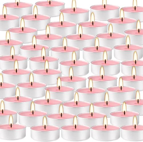 Vista 23 de Velas aromáticas de rosas en taza transparente, 8 horas de combustión limpia constante sin olor, ideal para vacaciones, bodas, spa, emergencia y 8